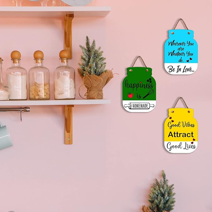 Sehaz Artworks Wall Decor for Living Room Wooden Wall Hangings for Home Good Vibes only