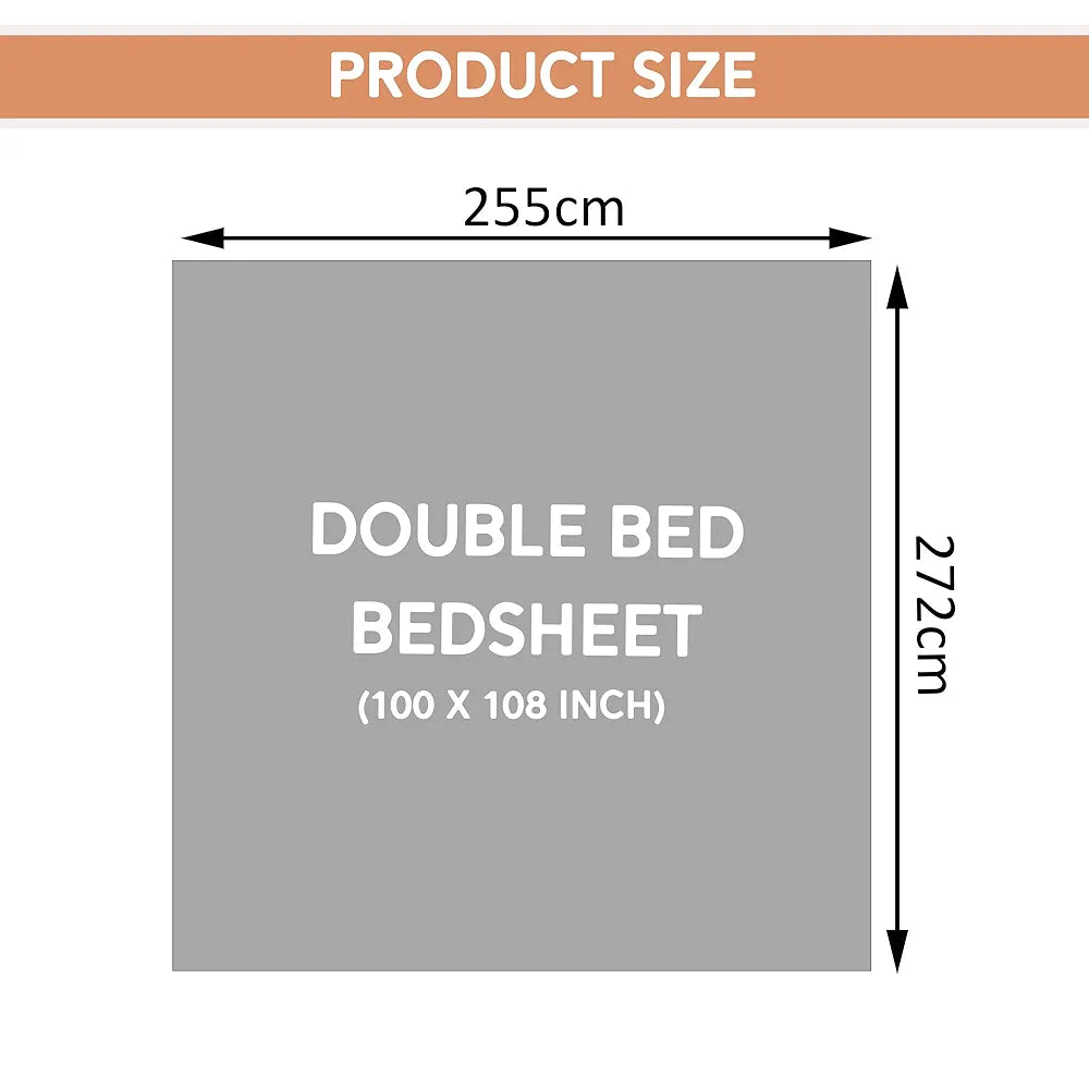 Kuber Industries Cotton Bedsheets for Double Bed with 2 Pillow Covers Candy Flower Brown & Yellow