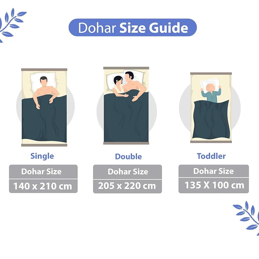 Divine Casa 120 GSM Cambric Cotton Reversible Lightweight Printed Single Bed AC Blanket Dohar TC - 120 Stonewash