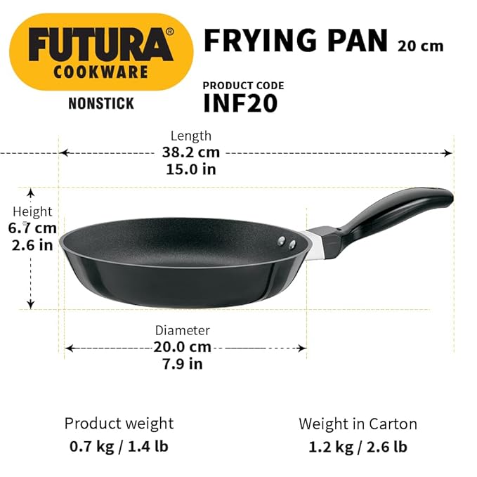 Hawkins Futura 20 cm Frying Pan Non Stick Fry Pan Induction Frying Pan