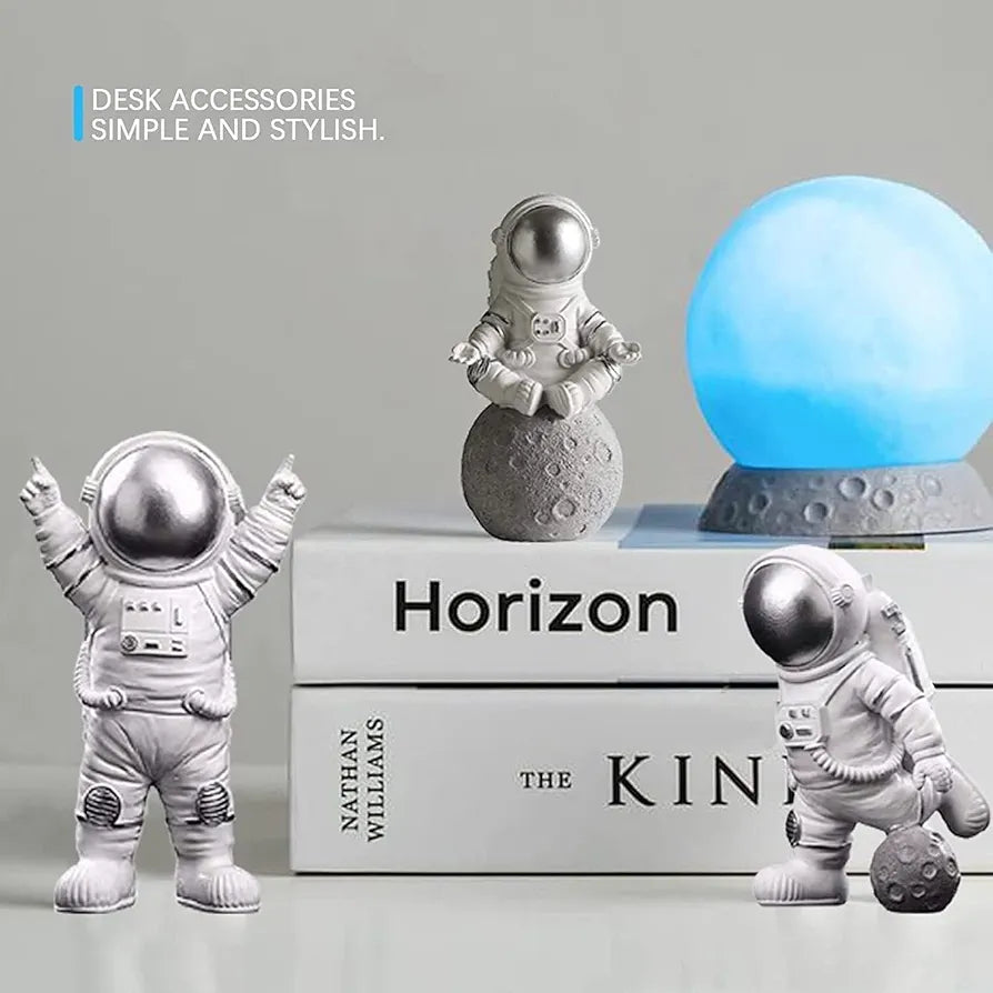 Street27 Resin Astronaut Spaceman Statue Ornament Alphabet Figurine Decors Set Of 3
