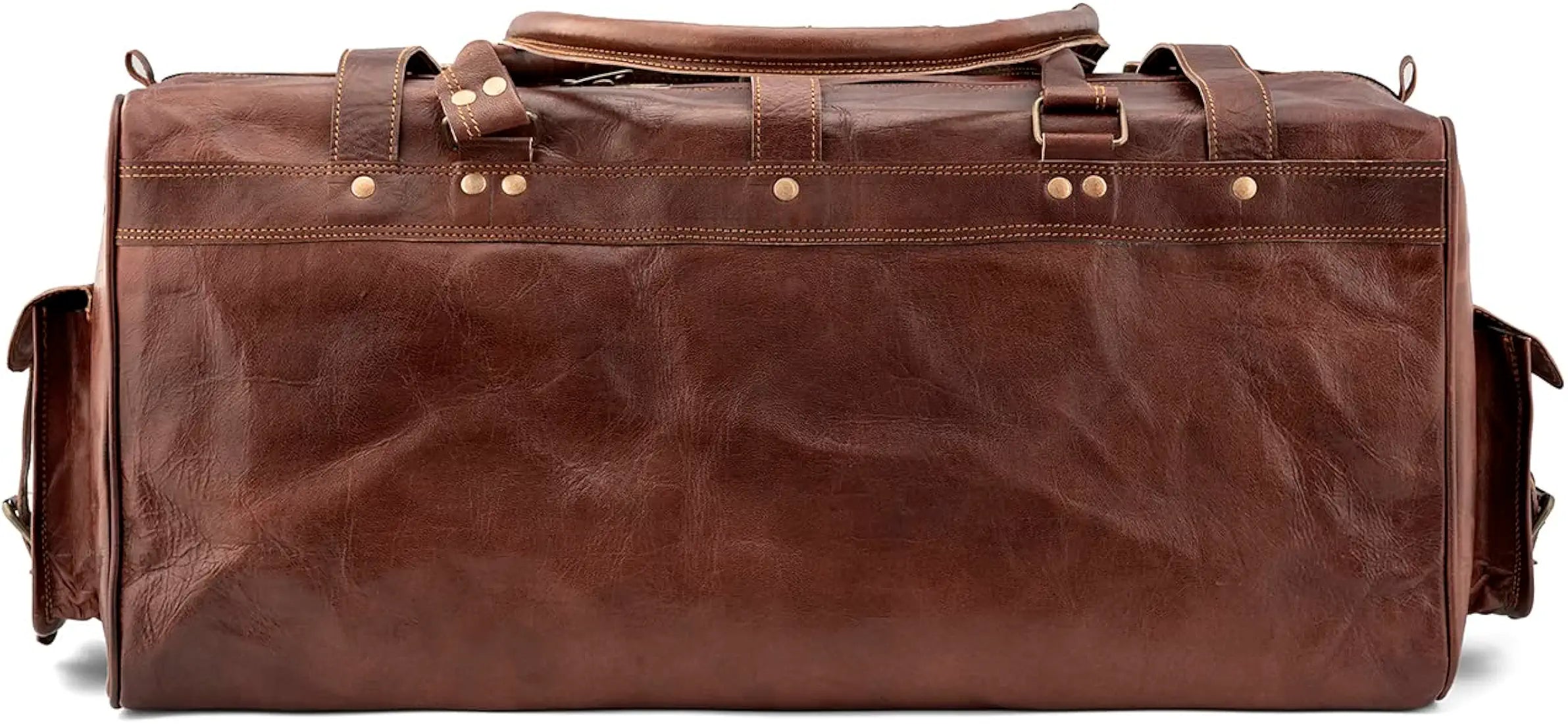 Goatter Genuine Leather Multi Pockets Travel Overnight 22