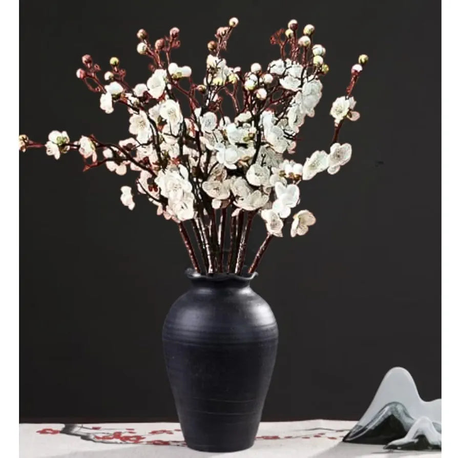 3 Sticks Artificial Blossom Flower Bouquet Sticks White