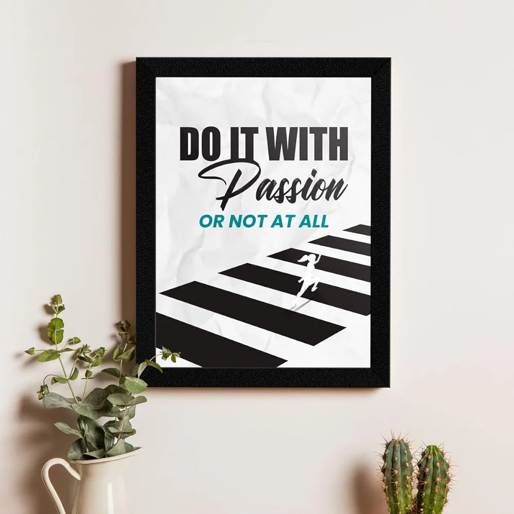 ArtX Paper Dreams Plans Motivational Framed Posters Set of 4