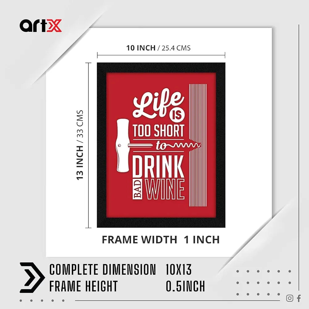 ArtX Paper Food/Beverage Quote Wall Frame Art Painting