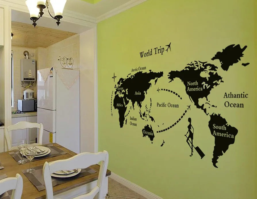 Decals Design World Map Wall Sticker