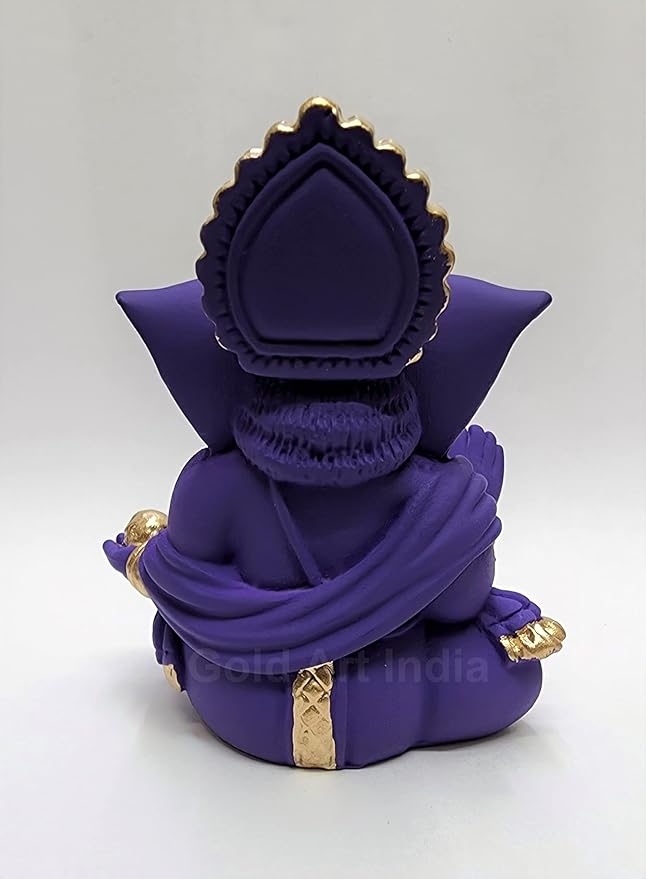 Gold Art India Beautiful Terracotta Ganesha in Violet A Festive and Auspicious Addition
