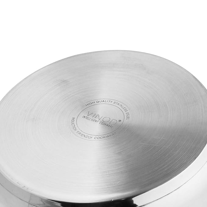 Vinod Stainless Steel Cookware Pasta, Noodle Steamer Pot With Lid - 4 Litres | Rice | Veggies Stainer Pot | Sandwich Bottom | Handle With Lock