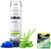 Gillette Mach 3 Sensitive Manual Shaving Razor Blades & Sensitive Shaving Gel Combo