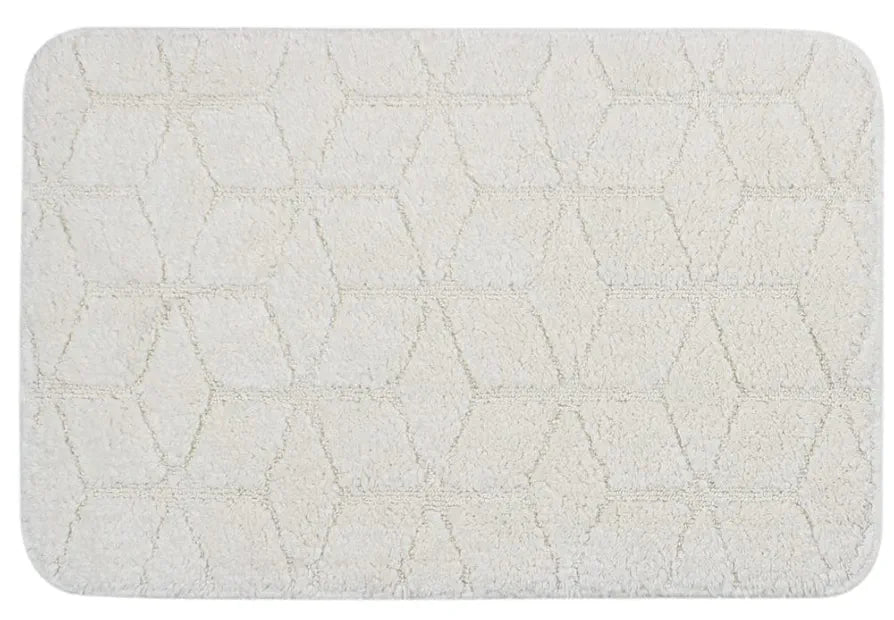 Saral Home Solid Antiskid Bathmat Set Colour White