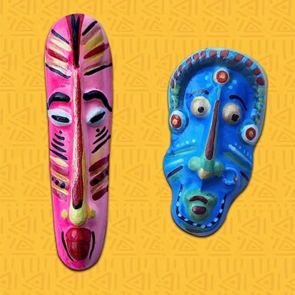 TOYKRAFTT Mould & Paint Art N Craft Kit for Kids 6-12 Years Old, Gift 5-7 Years, Fridge Magnet Making Kit, Mould and Paint Tribal Masks,Multicolor