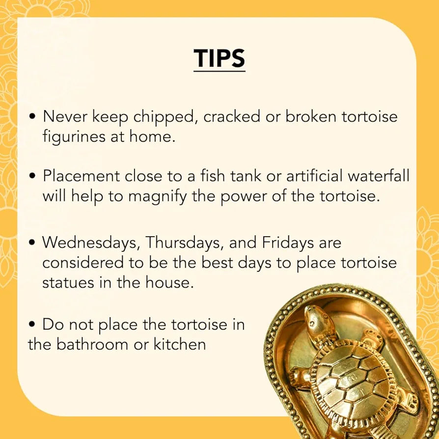 Ekhasa Pure Brass Tortoise Vastu with Brass Plate EKIDBR-02TOP2-GL