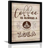 Kotart Coffee Is Always Good Idea Kitchen Quotes Poster with Frame