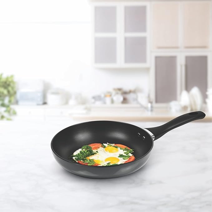 Milton Pro Cook Hard Anodized Fry Pan 22 Cm / 1.4 Litre With Stainless Steel Lid - 1242 gms