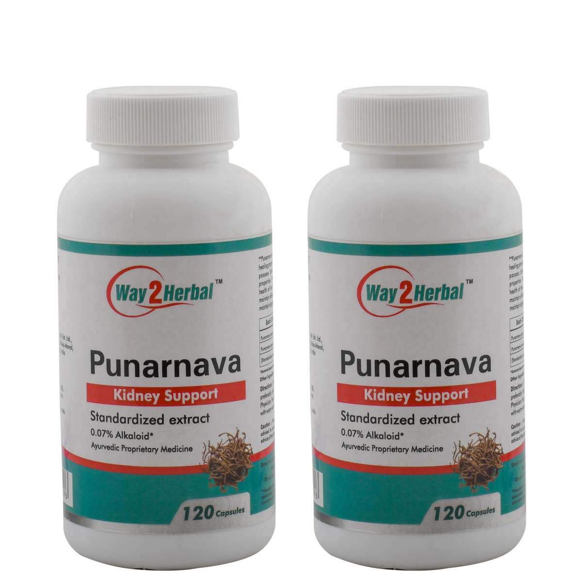 Way2Herbal Punarnava - 120 caps
