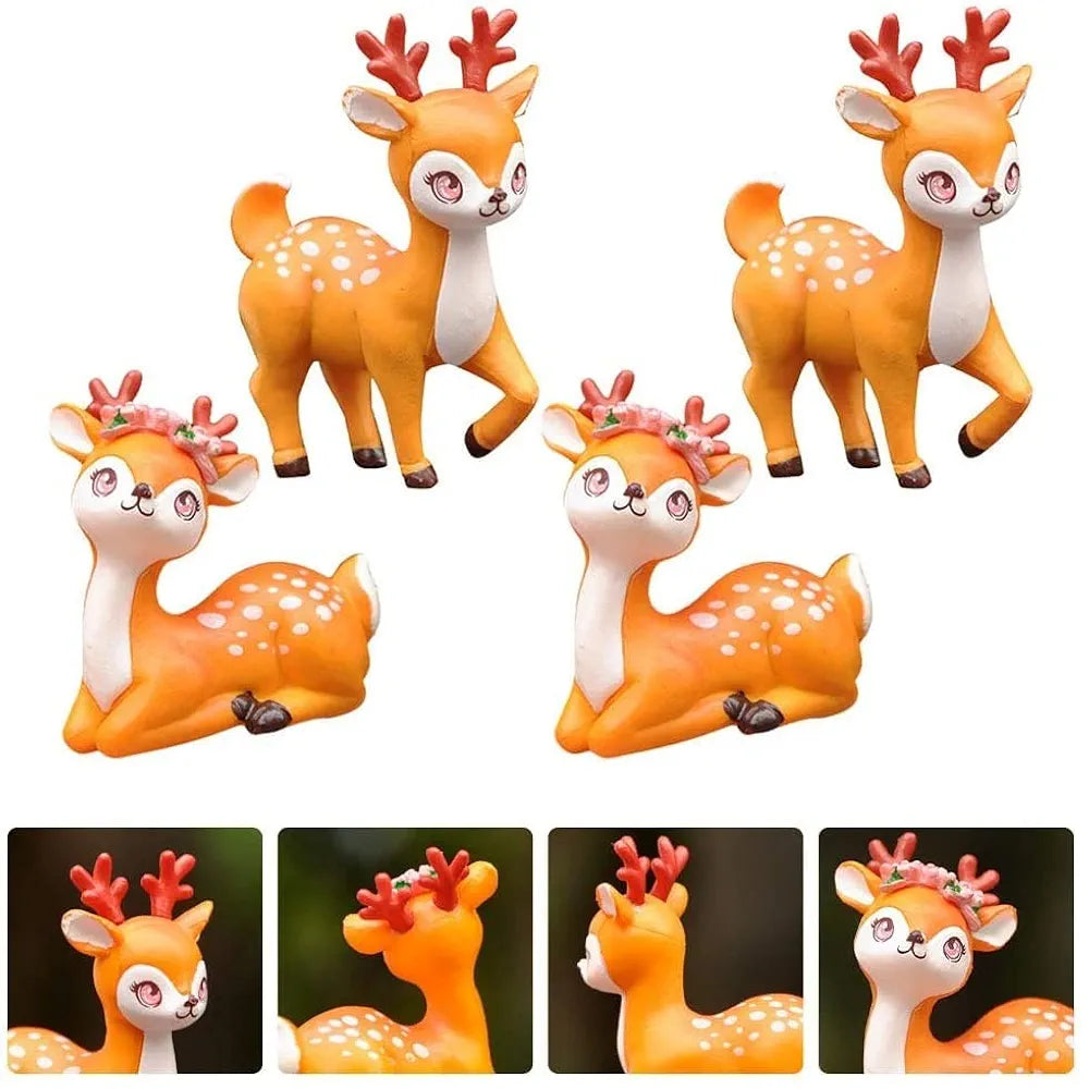 Satyam Kraft Resin 1 Set Deer Miniature Figurines