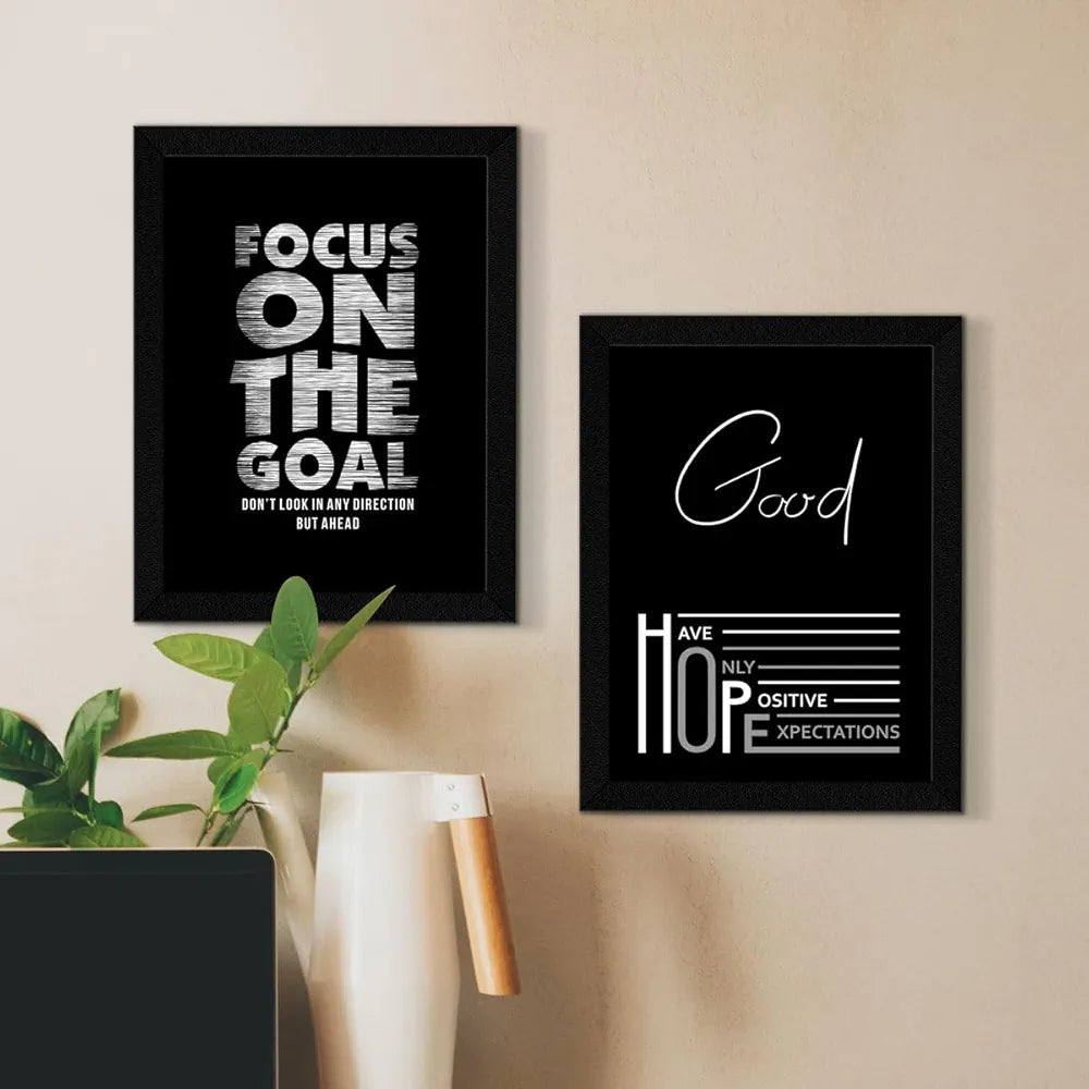 ArtX Paper Be Confident Motivational Framed Posters Set of 4