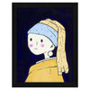 ArtX Paper The Girl With A Pearl Earring Abstract Frame Wall Art Painting
