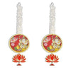 Handmade Artificial Ganesh Ji Decorative Hanging with Lotus & Garland Set of 2