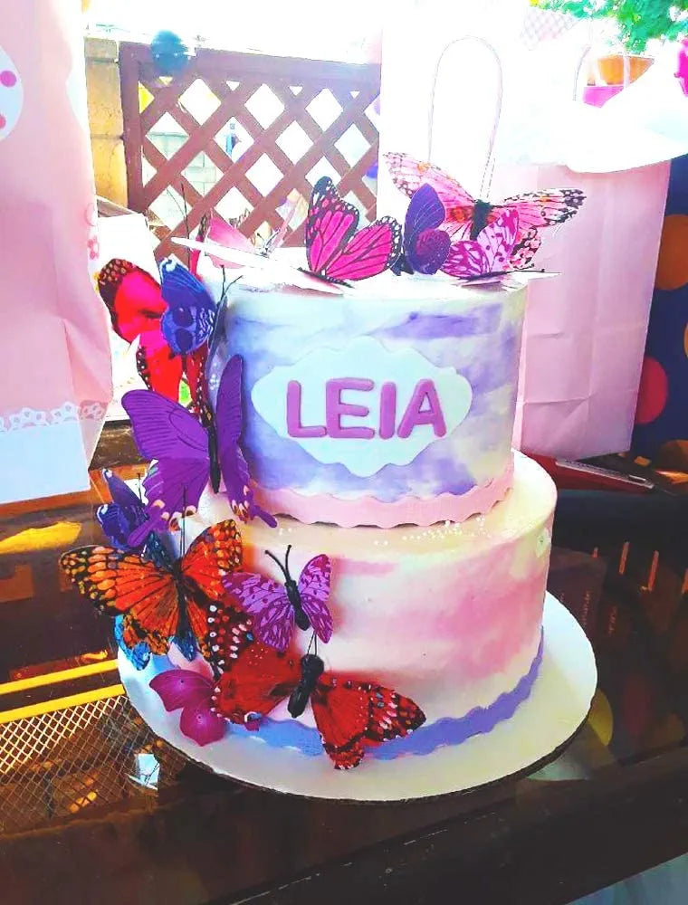 Jaamso Royals 3d Butterfly Stickers for Wall Decoration Items Purple