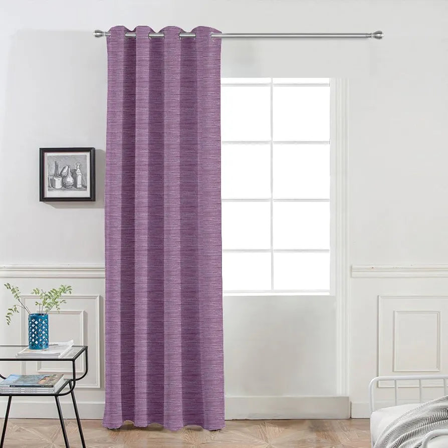 Divine Casa 7 Feet Blackout Door Curtain Luxurious Room Darkening Thermal Insulated & Noise Reducing Polyester Panel Curtain Colour Thistle (Pack of 1)