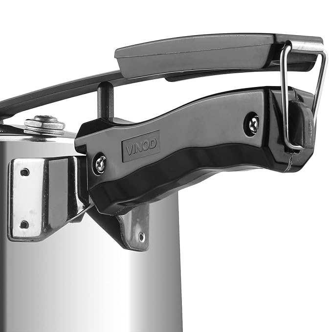 Vinod Stainless Steel Inner Lid Pressure Cooker - 2 Litres | Sandwich Bottom Cooker | Induction and Gas Base