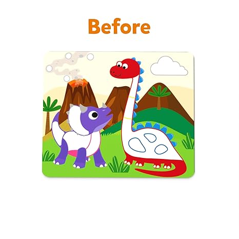 Skillmatics Art Activity  Dot It Dinosaurs No Mess Sticker Art for Kids Craft Kits Diy Activity