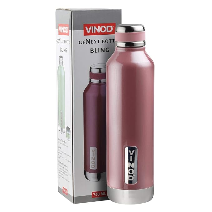 Vinod Bling Stainless Steel Vacuum Insulated Water Bottle - 750ml | Hot & Cold Thermosteel Bottle