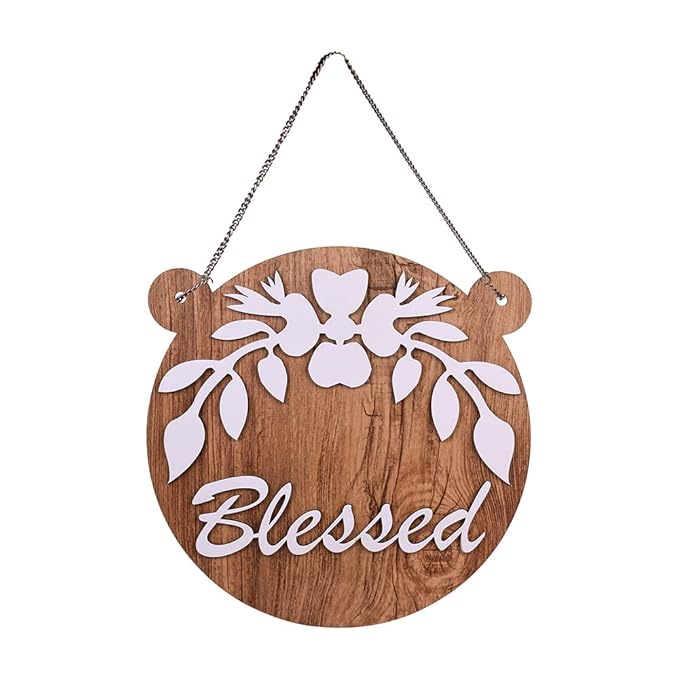 Sehaz Artworks Wooden Wall Hangings Home Décor Items Home Decoration Items - Blessed-WHT