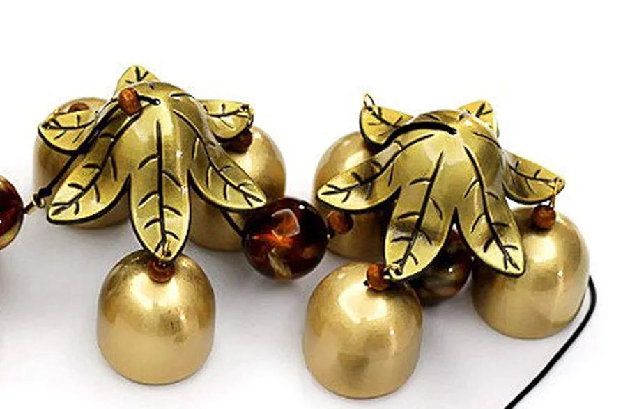Gupta Fancy Store Wind Chime 9 Bells Gold Tone Metal