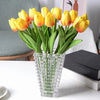 PU Real Touch Tulips Artificial Flowers 10 Pcs Flowers Arrangement Bouquet Orange