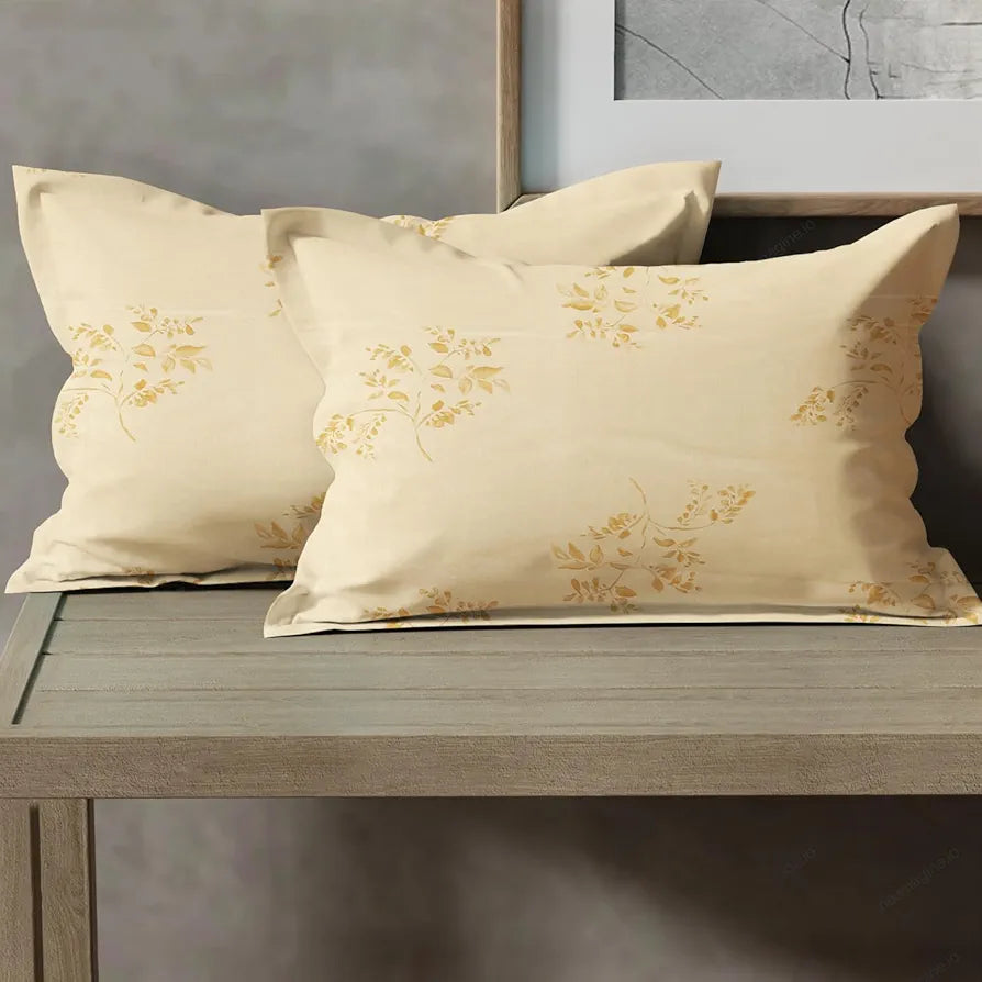 Cloth Fusion Glace Cotton Pillow Cover Set of 2 with Envelope Closure Soft Pillow Amber Elegance