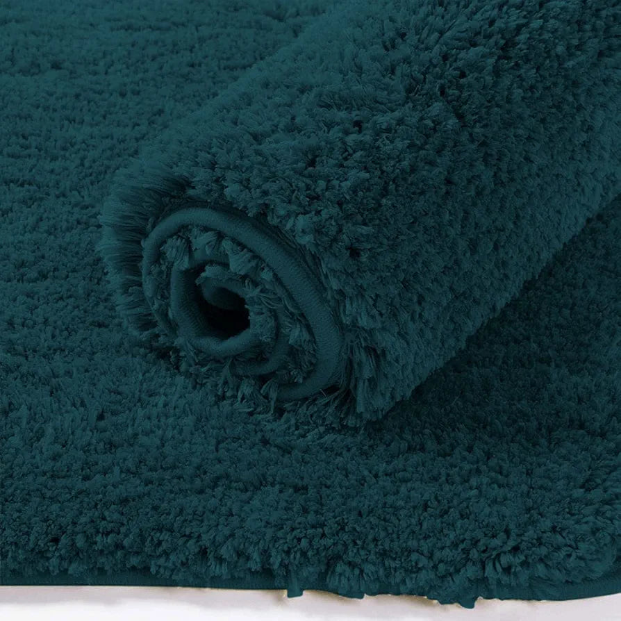Luxe Home International Microfibre Bath Mat Super Soft Anti Skid Newman Rectangular Mats For Bathroom Colour Teal