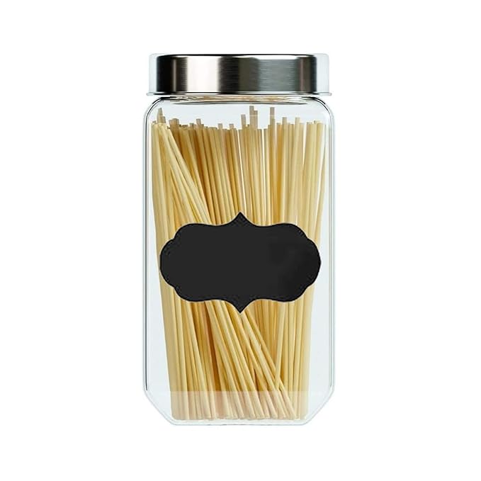 Femora Kitchen Storage Jars Transperent Glass With Steel Lid Air Tight Jar | 850 Ml | 1150 Ml | 2000 Ml | Pack of 3