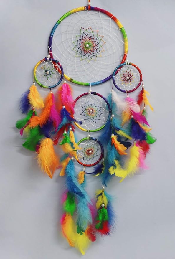Asian Hobby Crafts Woven Wall Hanging Dreamcatcher | Multicolour