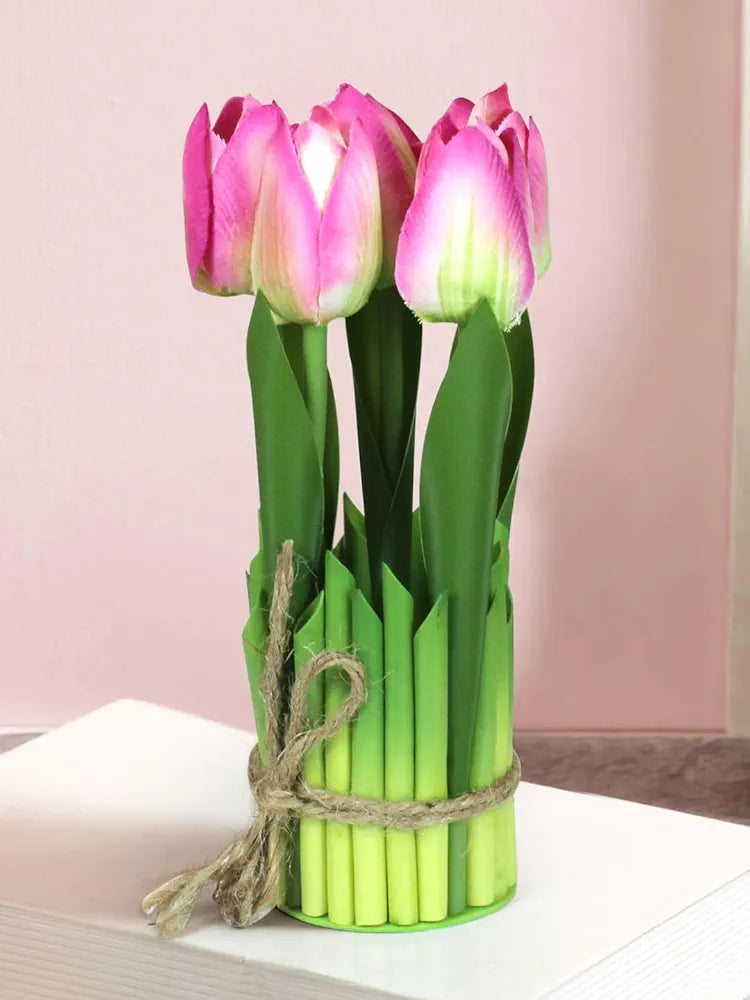 Artificial Tulip Flowers for Decoration Decorative Items Polyester