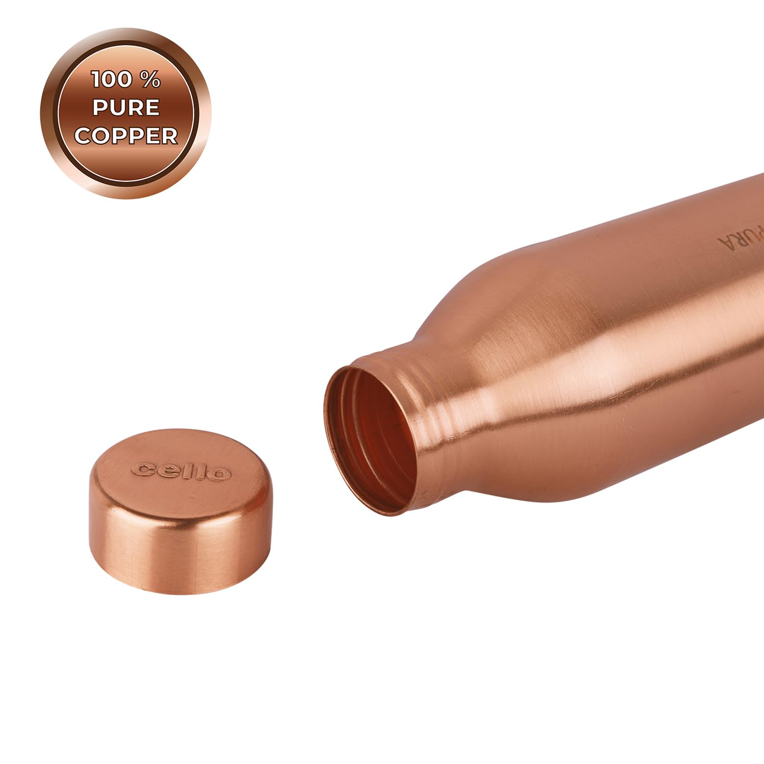 Cello Cop-Pura Moksha Copper Water Bottle | 1000ml