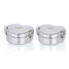 Sumeet Stainless Steel Apple Lunch Box/Tiffin Set of 2 Pcs| 650 ml Each