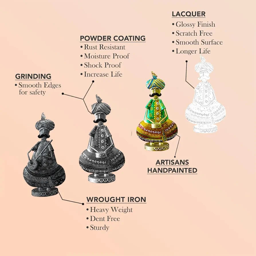 Ekhasa Nostrae Metal Show Pieces Rajasthani Sardar Musician