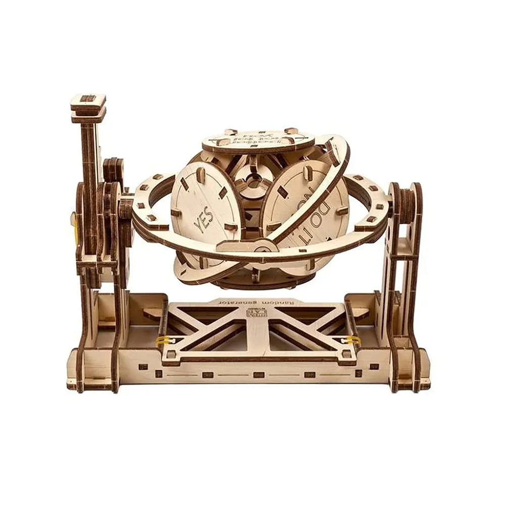 UGEARS STEM Random Generator Model Kit - Creative 3D Wooden Puzzles for Adults, Teens and Children - DIY Mechanical Science Kit for Self Assembly - Educational and Engineering 3D Puzzles with App
