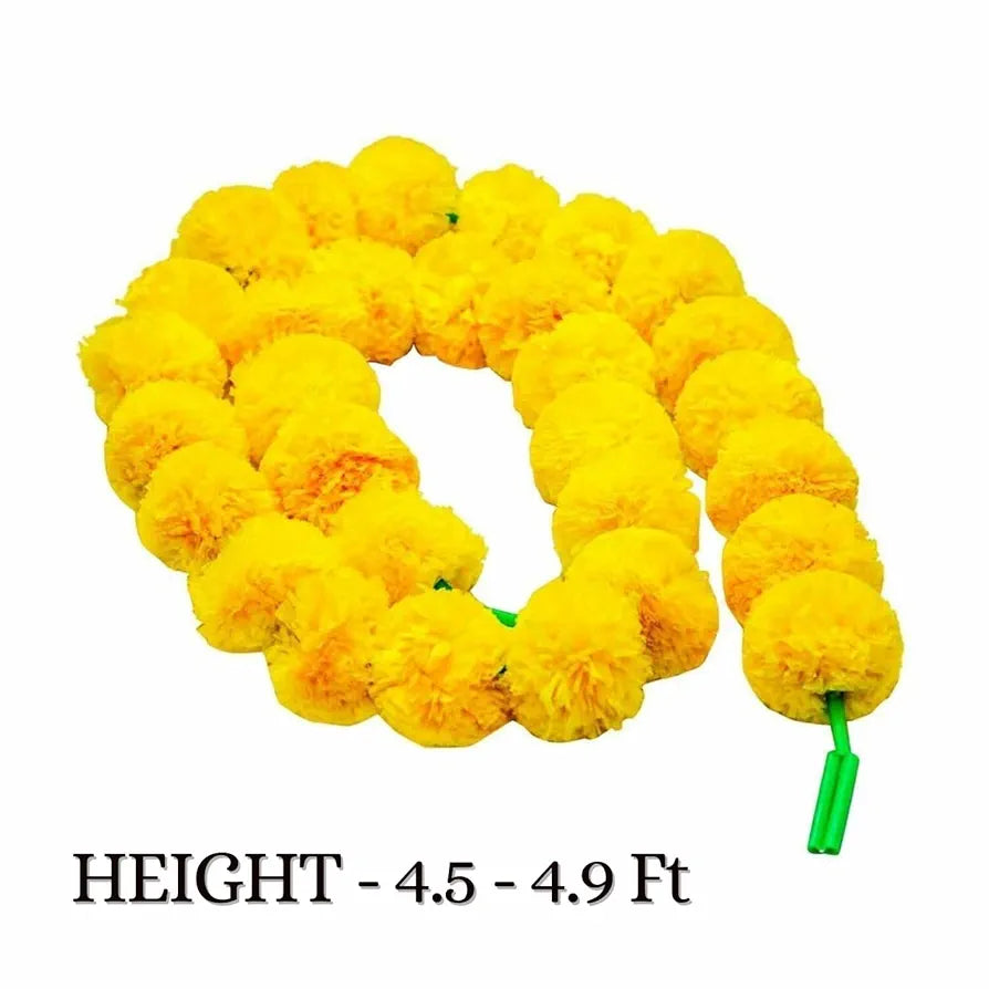 Artificial Marigold Garlands Pack of 10 Yellow & Dark Orange