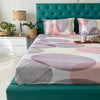 Urban Space Cotton Bedsheet for Double Bed 2 Pillow Cover (Colour Oval Pink)