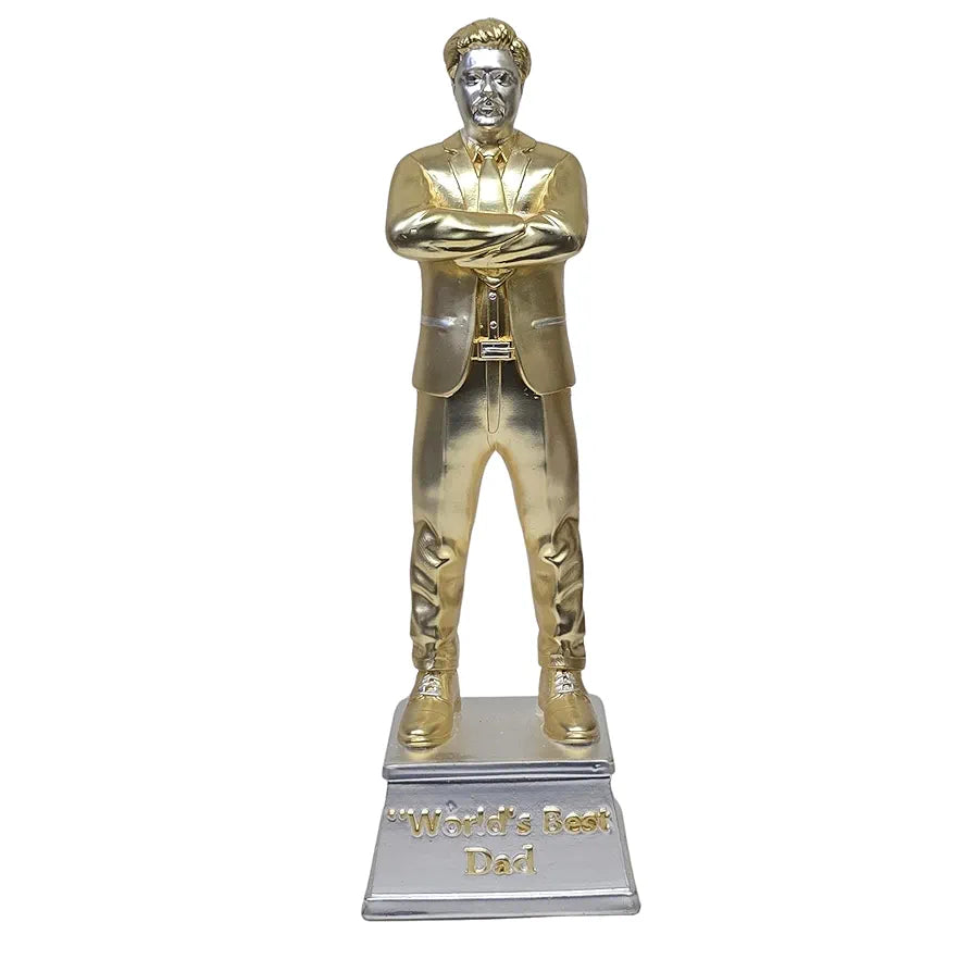 Gold Art India Best Father Figurine Gold & Silver Plated Matte