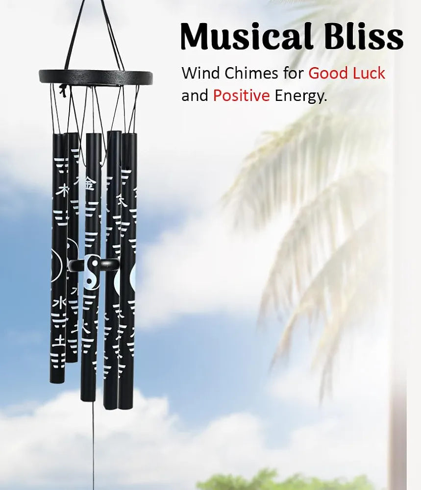 Wind Chimes for Balcony Hanging Bells Black Wind Chime -021