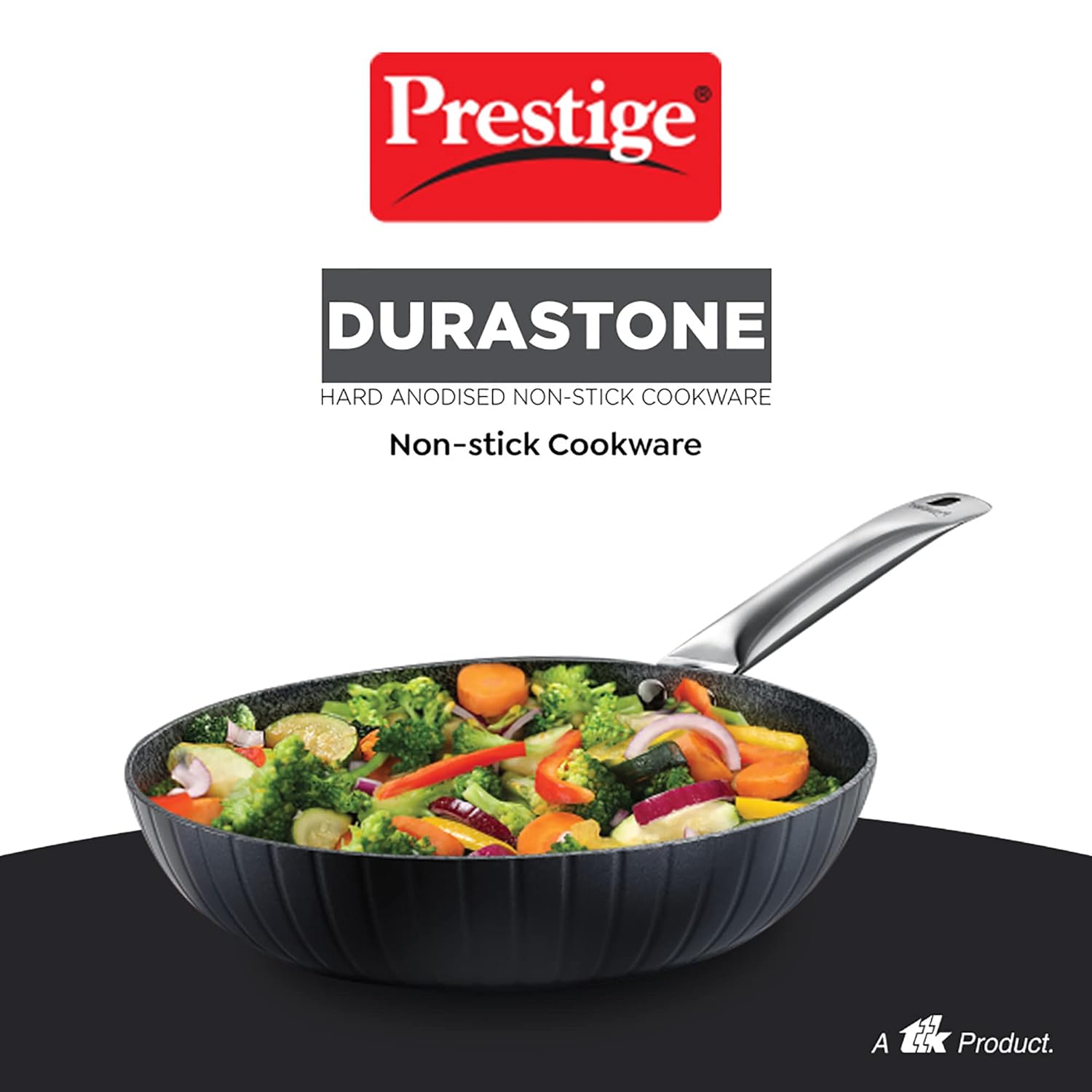 Prestige Durastone Hard Anodised 6 Layer Non-Stick Fry Pan 24 cm