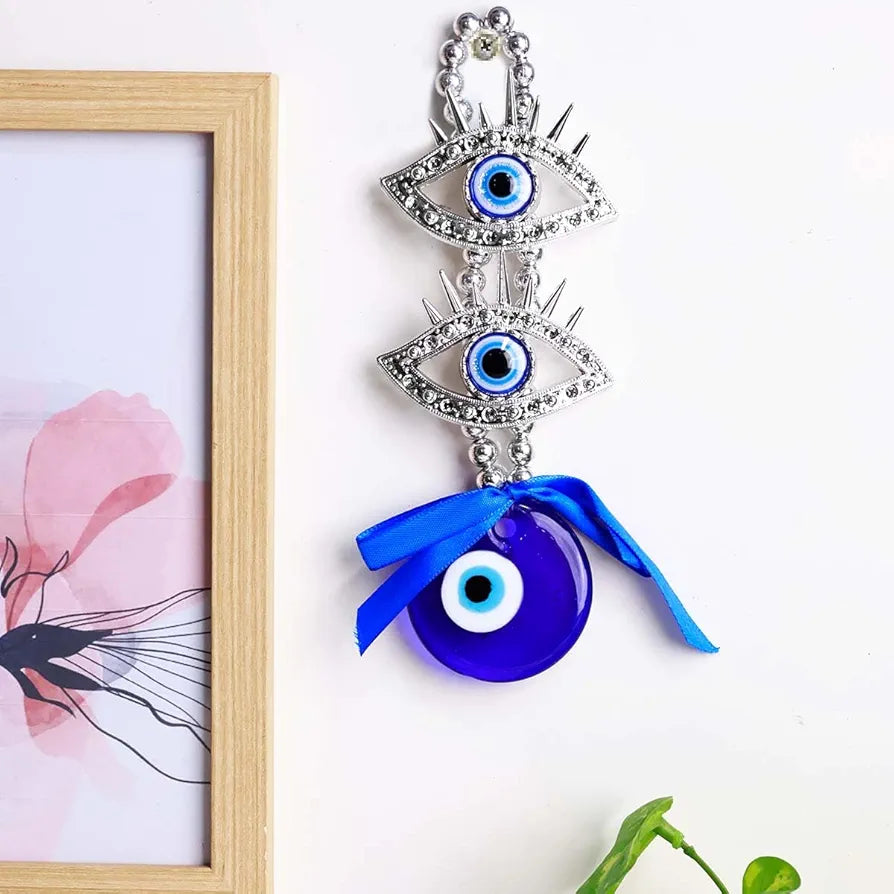 Shubhanjali 2 Eye Lashed Evil Eye Hanging for Home