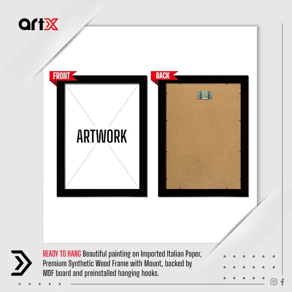 ArtX Paper Exercise Daily Health Quote Wall Frame