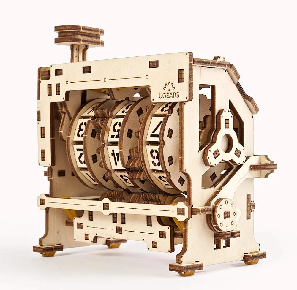Ugears STEM Counter Model Kit - Creative Wooden Model Kits for Adults, Teens and Children - DIY Mechanical Science Kit for Self Assembly - Unique Educational and Engineering 3D Puzzles with App