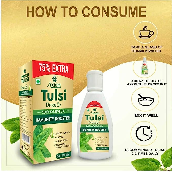 Axiom Karela Jamun Juice - 500 ml & Panch Tulsi - 20+15 ml