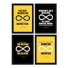 ArtX Paper Business Sales & Marketing Motivational Quotes AXF00180-MOT Framed Posters Set of 4